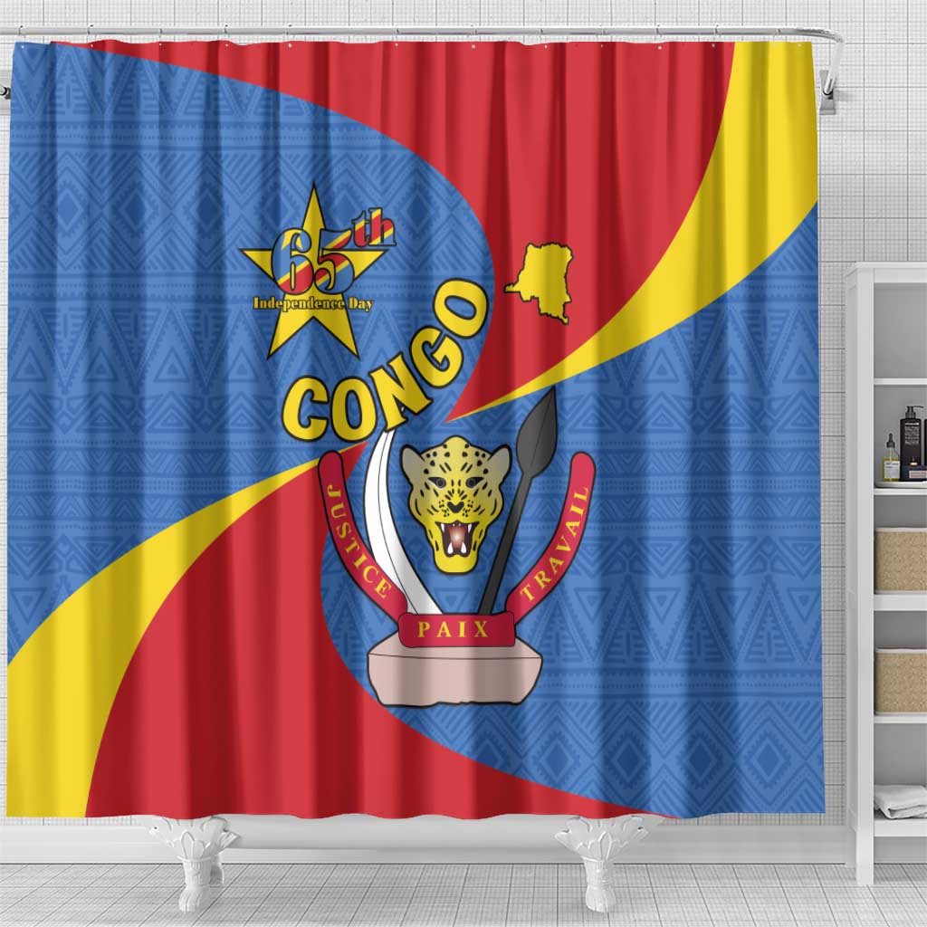 Congo-Kinshasa Shower Curtain 65th Anniversary Of Independence LT15