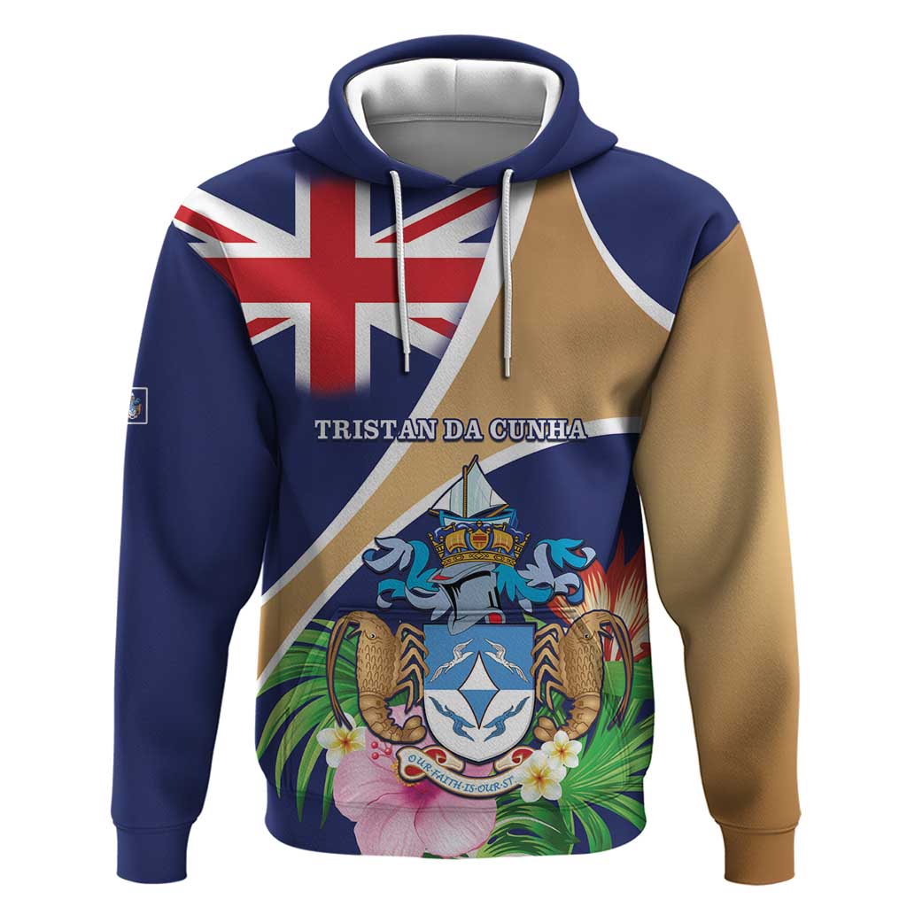 Personalized Tristan da Cunha Hoodie Coat Of Arms - Flag Style LT15