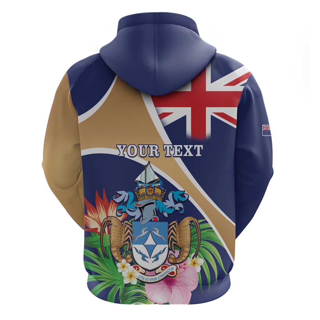 Personalized Tristan da Cunha Hoodie Coat Of Arms - Flag Style LT15