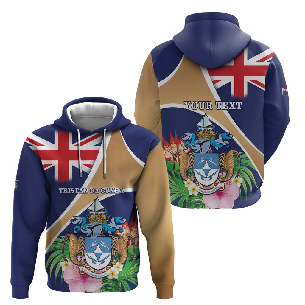 Personalized Tristan da Cunha Hoodie Coat Of Arms - Flag Style LT15