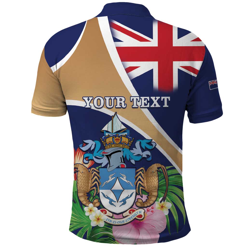 Personalized Tristan da Cunha Polo Shirt Coat Of Arms - Flag Style LT15