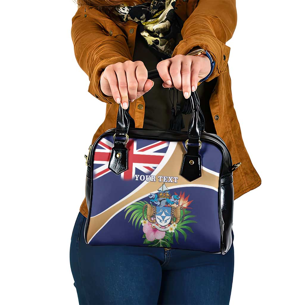 Personalized Tristan da Cunha Shoulder Handbag Coat Of Arms - Flag Style LT15