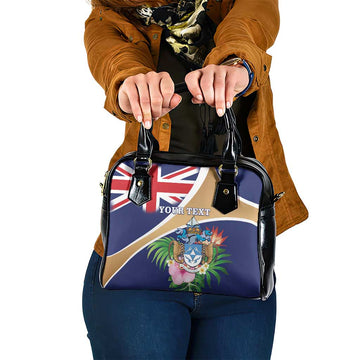 Personalized Tristan da Cunha Shoulder Handbag Coat Of Arms - Flag Style LT15