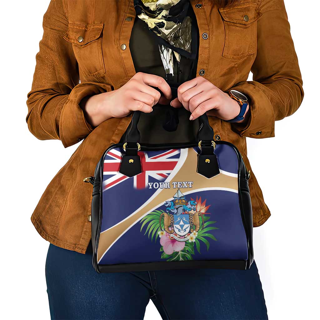 Personalized Tristan da Cunha Shoulder Handbag Coat Of Arms - Flag Style LT15