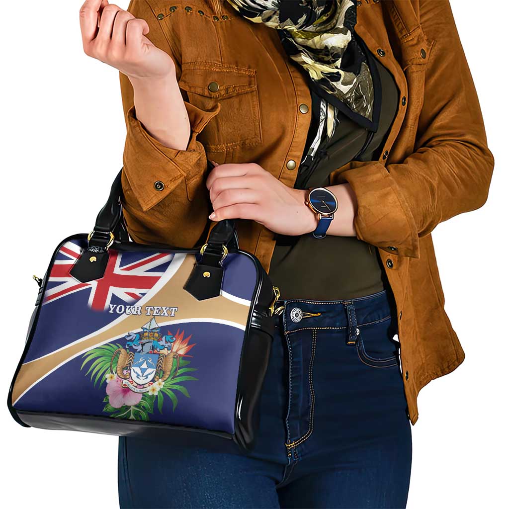 Personalized Tristan da Cunha Shoulder Handbag Coat Of Arms - Flag Style LT15