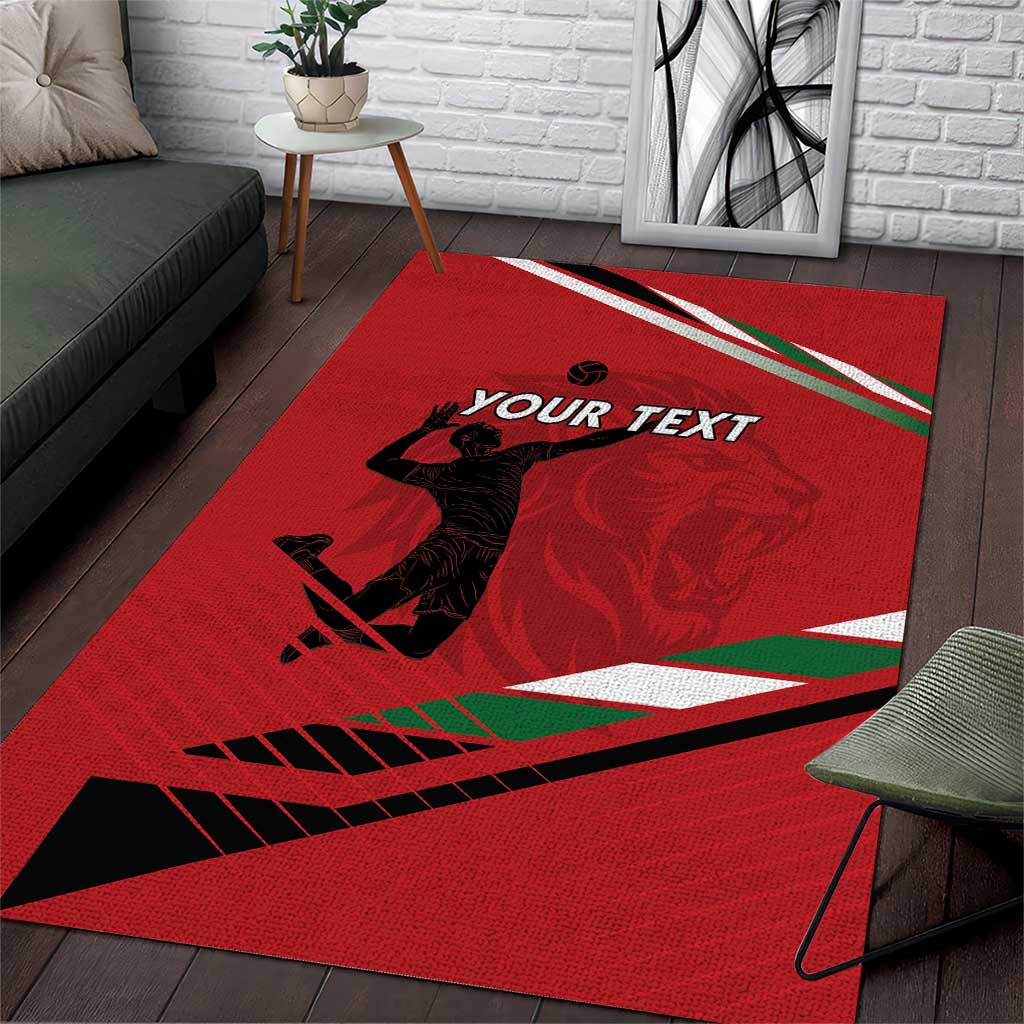 Custom Kenya Volleyball Area Rug Go Champions LT15