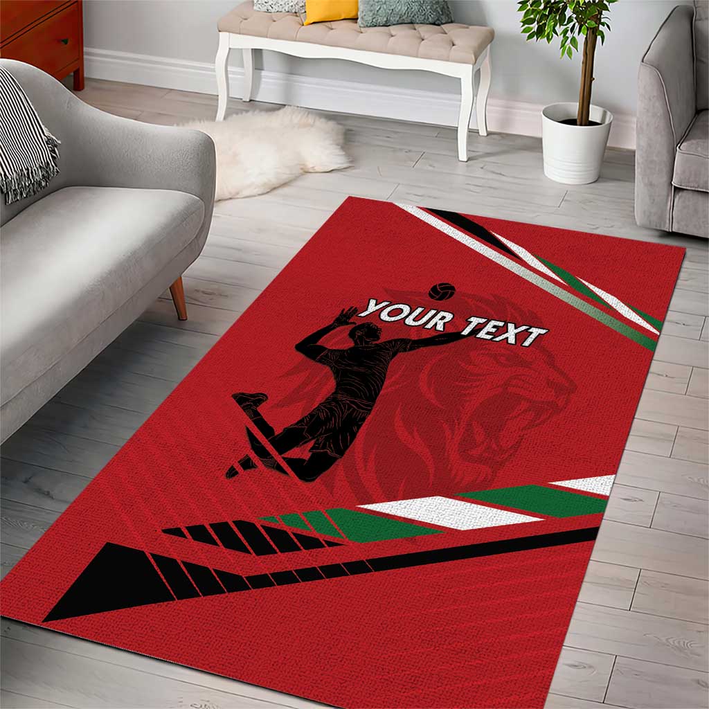 Custom Kenya Volleyball Area Rug Go Champions LT15