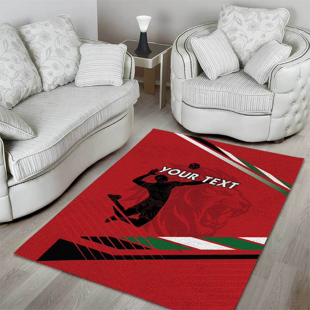 Custom Kenya Volleyball Area Rug Go Champions LT15