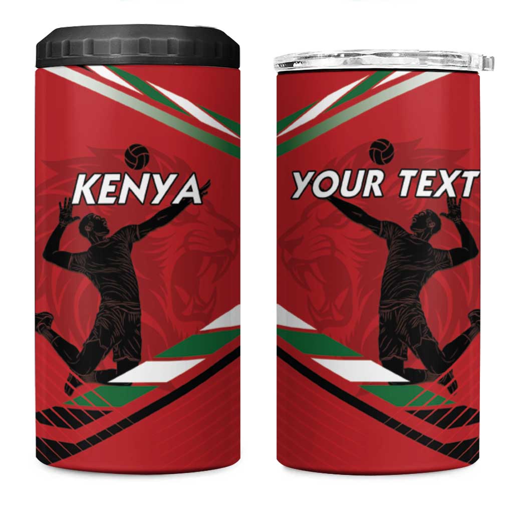 Custom Kenya Volleyball 4 in 1 Can Cooler Tumbler Go Champions LT15