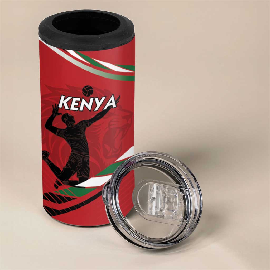 Custom Kenya Volleyball 4 in 1 Can Cooler Tumbler Go Champions LT15