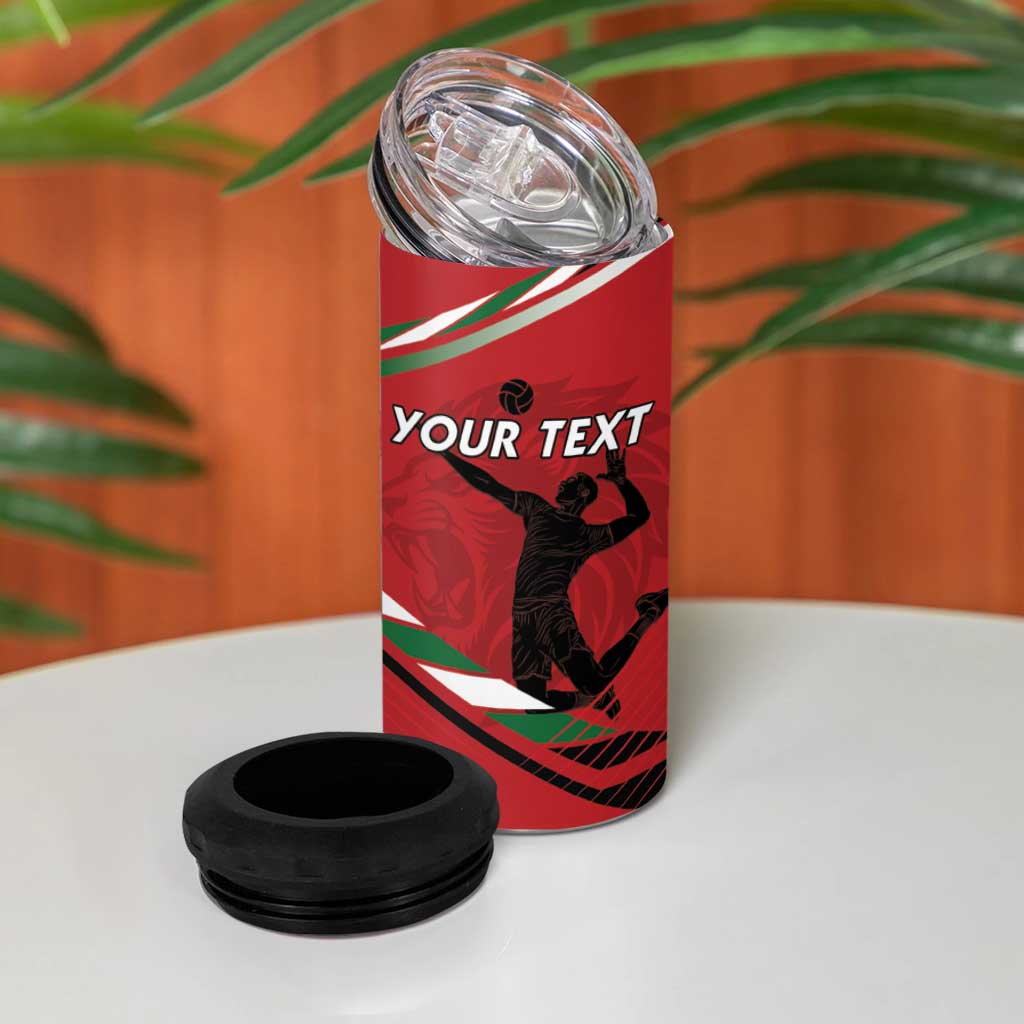 Custom Kenya Volleyball 4 in 1 Can Cooler Tumbler Go Champions LT15