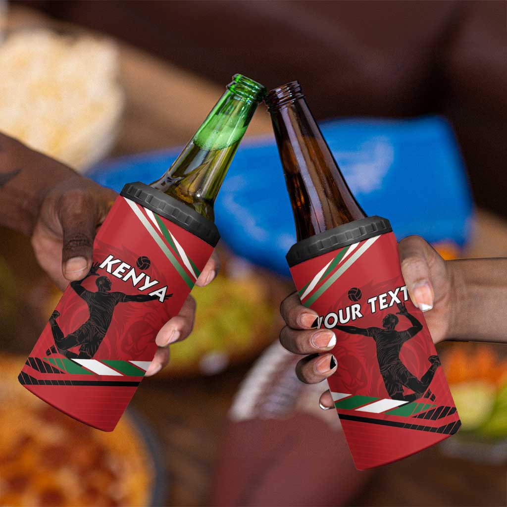 Custom Kenya Volleyball 4 in 1 Can Cooler Tumbler Go Champions LT15