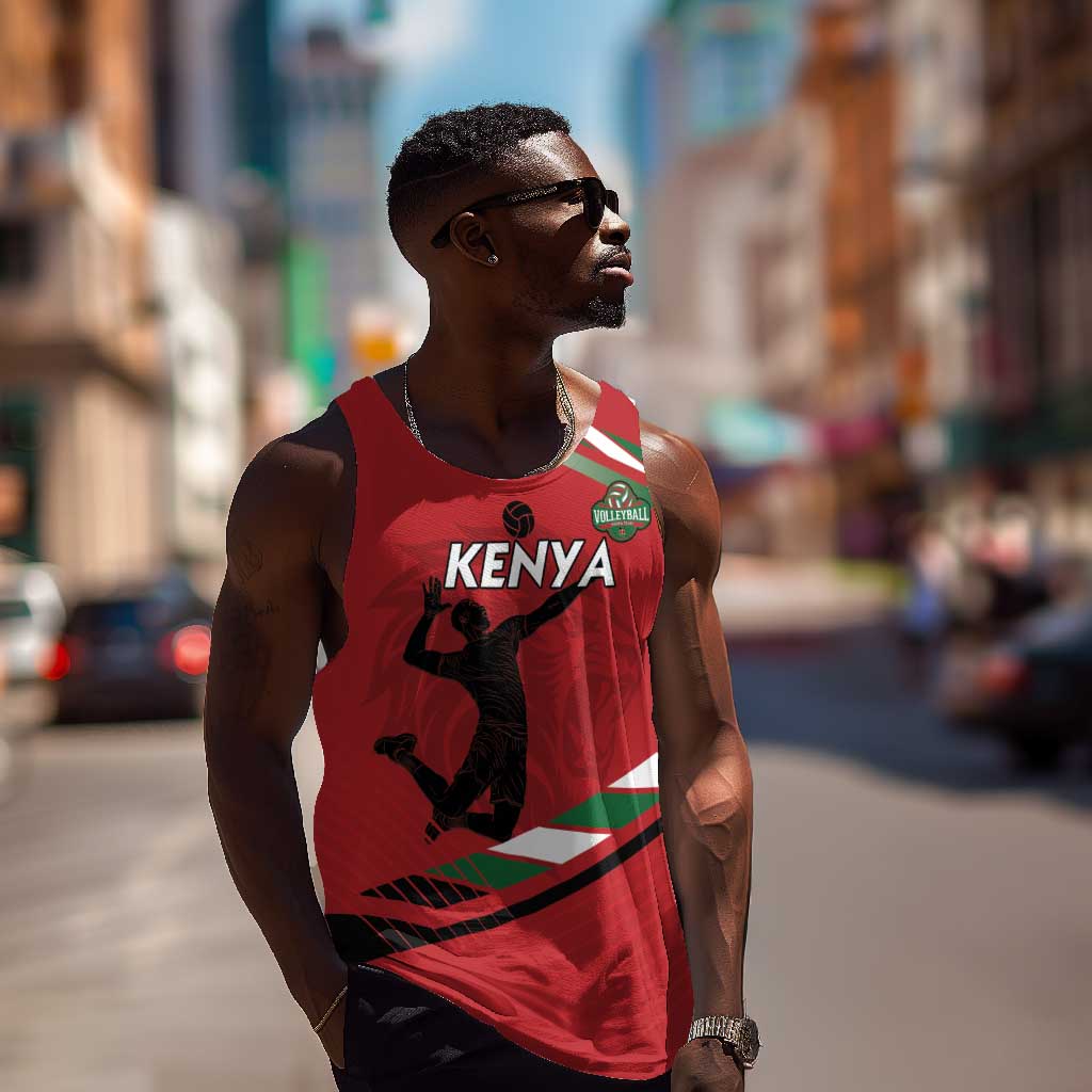 Custom Kenya Volleyball Men Tank Top Go Champions LT15