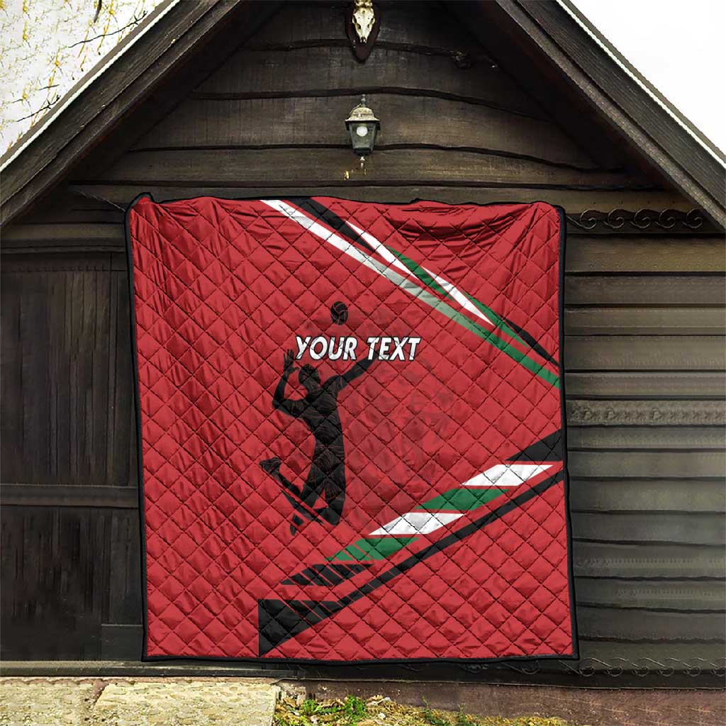 Custom Kenya Volleyball Quilt Go Champions LT15