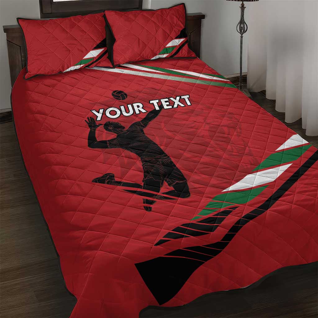 Custom Kenya Volleyball Quilt Bed Set Go Champions LT15