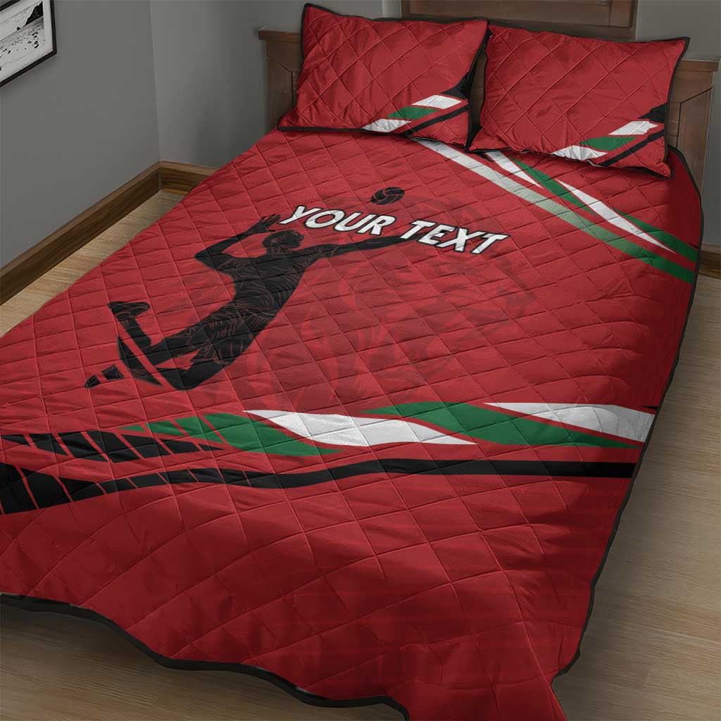 Custom Kenya Volleyball Quilt Bed Set Go Champions LT15