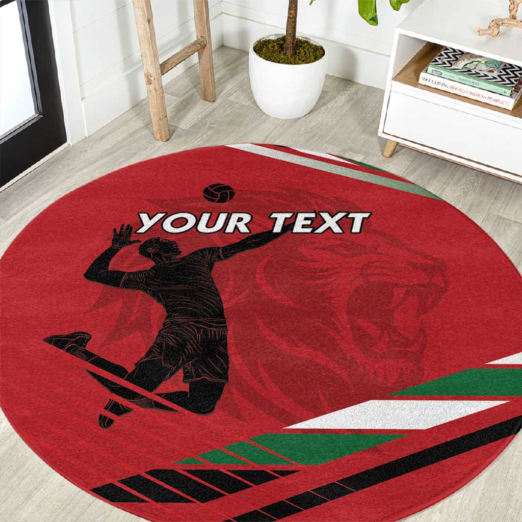 Custom Kenya Volleyball Round Carpet Go Champions LT15