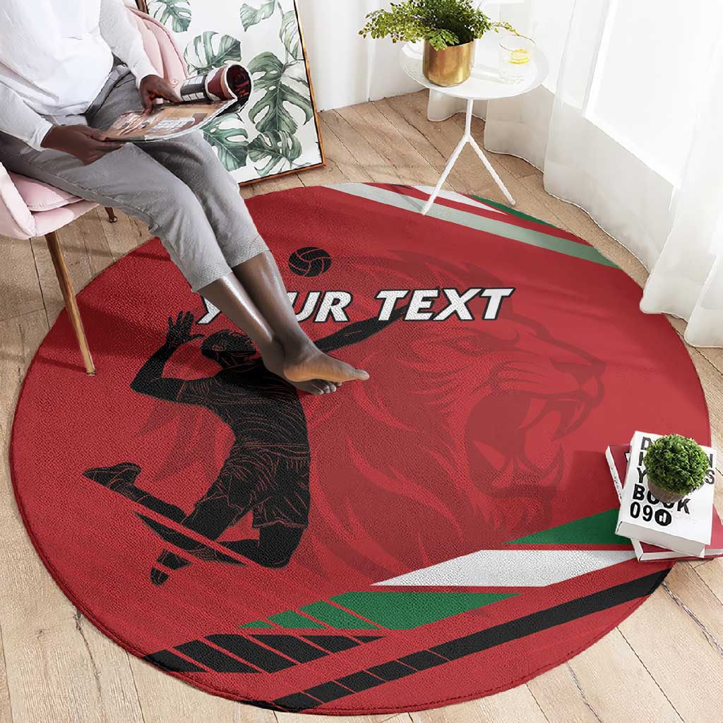 Custom Kenya Volleyball Round Carpet Go Champions LT15