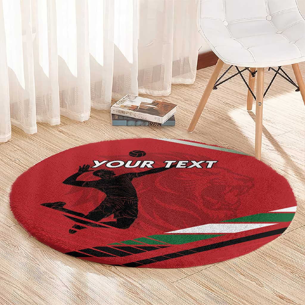Custom Kenya Volleyball Round Carpet Go Champions LT15