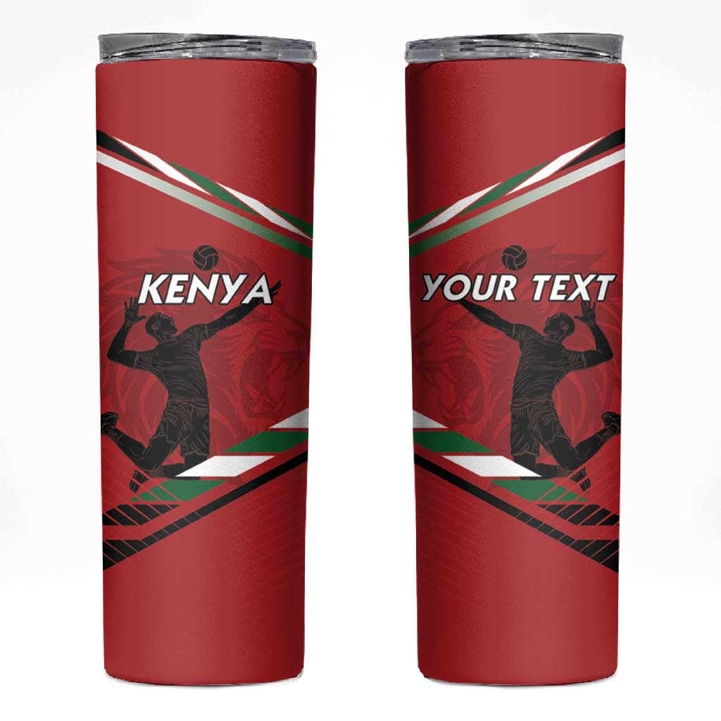 Custom Kenya Volleyball Skinny Tumbler Go Champions LT15