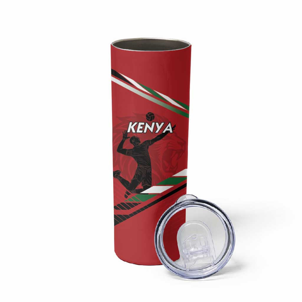 Custom Kenya Volleyball Skinny Tumbler Go Champions LT15