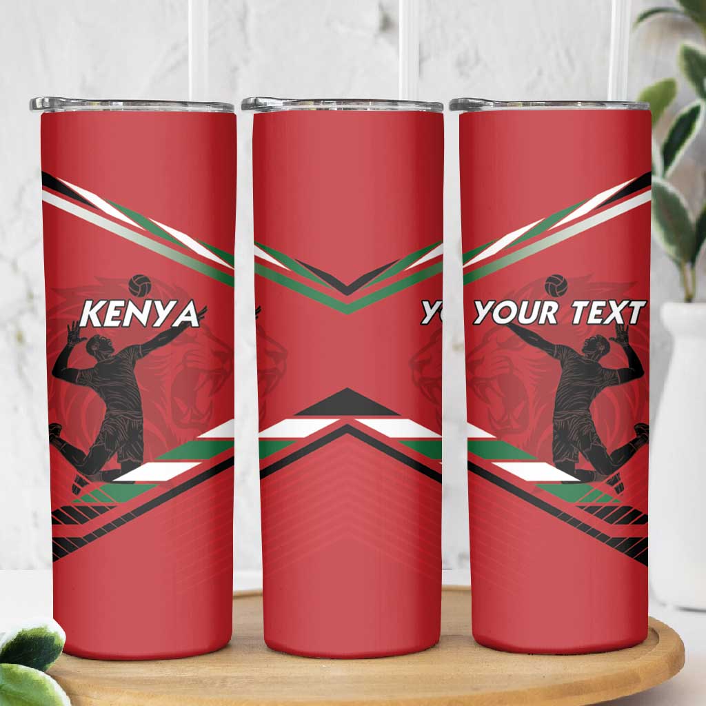 Custom Kenya Volleyball Skinny Tumbler Go Champions LT15