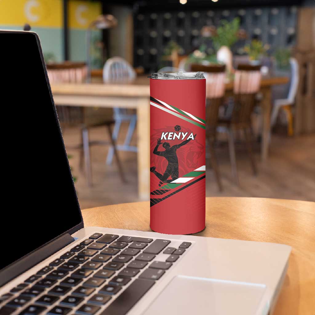 Custom Kenya Volleyball Skinny Tumbler Go Champions LT15