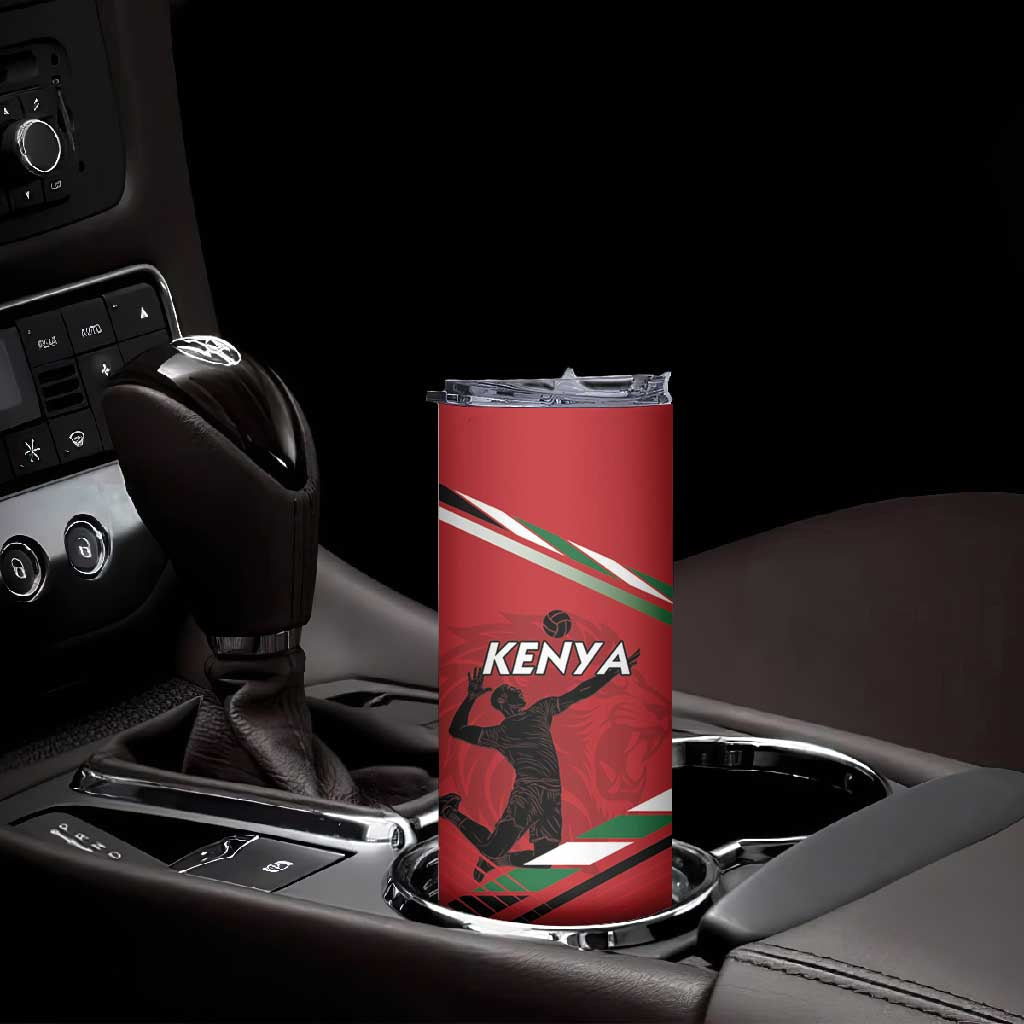 Custom Kenya Volleyball Skinny Tumbler Go Champions LT15