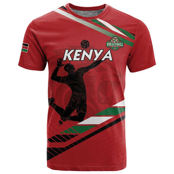 Custom Kenya Volleyball T shirt Go Champions LT15