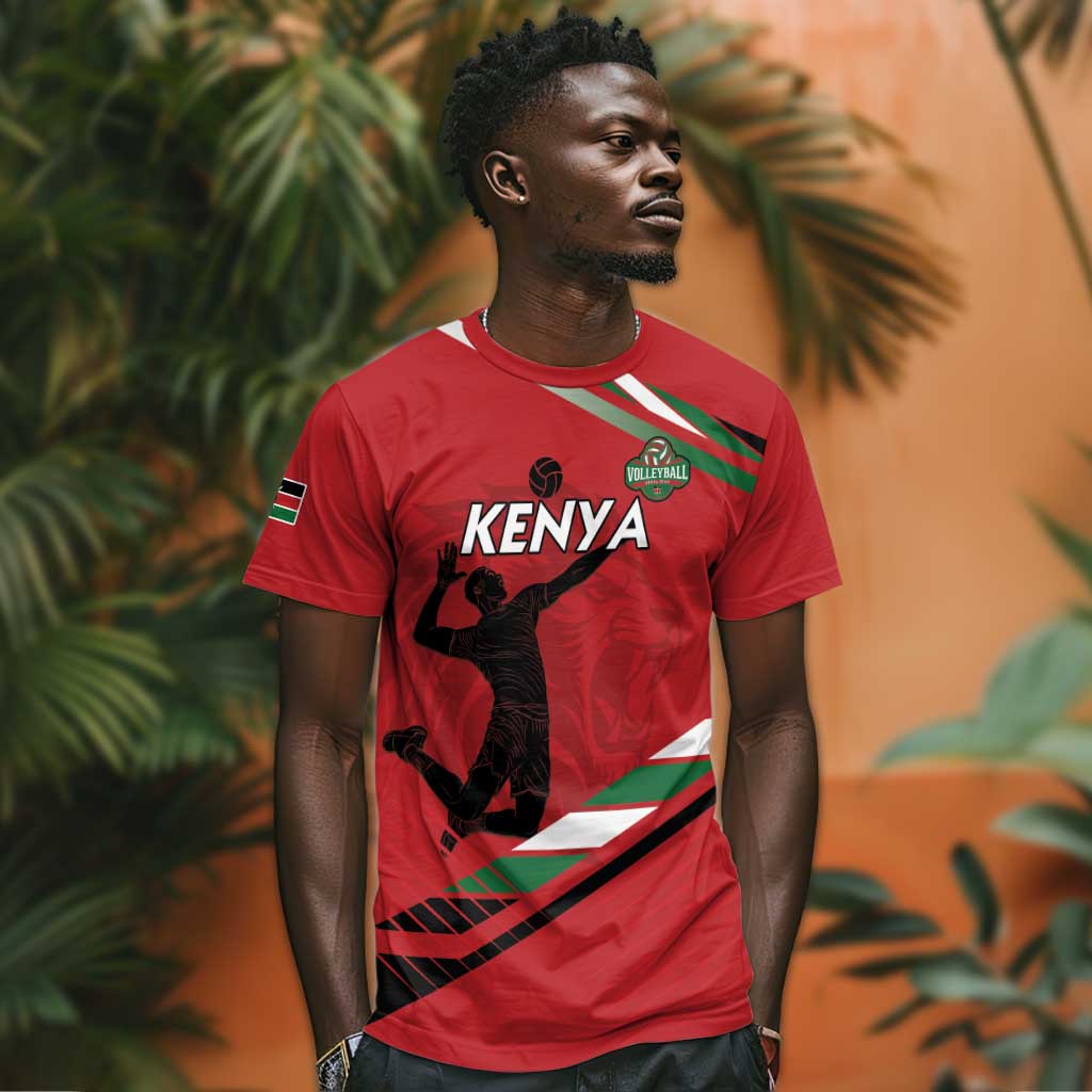 Custom Kenya Volleyball T shirt Go Champions LT15