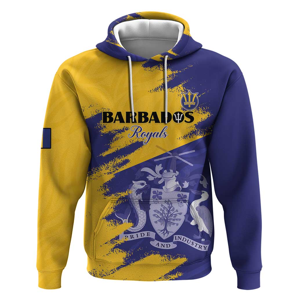 Custom Barbados Royals Cricket Hoodie Coat Of Arms Flag Style LT15