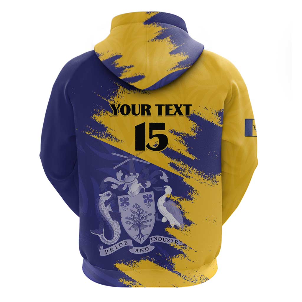 Custom Barbados Royals Cricket Hoodie Coat Of Arms Flag Style LT15