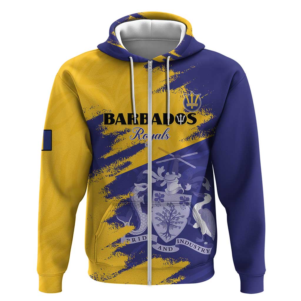 Custom Barbados Royals Cricket Hoodie Coat Of Arms Flag Style LT15