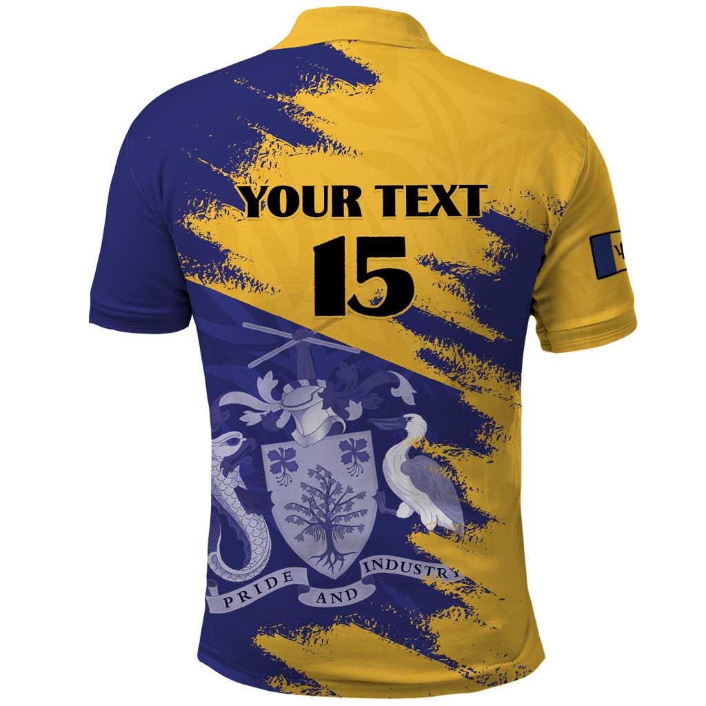 Custom Barbados Royals Cricket Polo Shirt Coat Of Arms Flag Style LT15