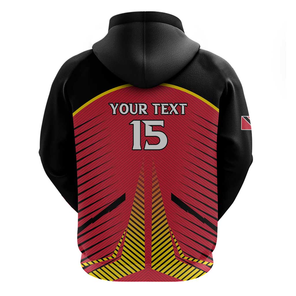 Custom Trinidad and Tobago Cricket Hoodie Wave Yuh Flag - Trinbago Strong LT15