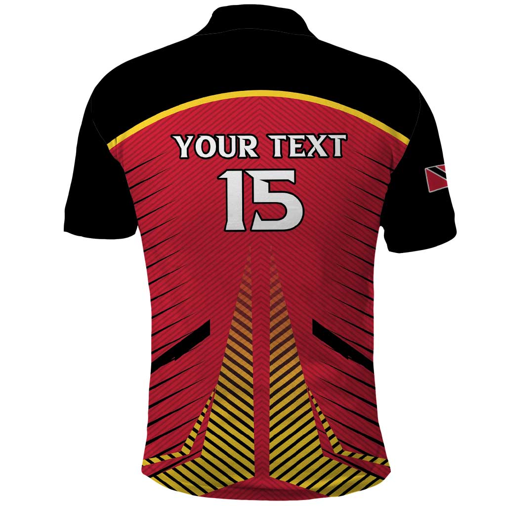 Custom Trinidad and Tobago Cricket Polo Shirt Wave Yuh Flag - Trinbago Strong LT15