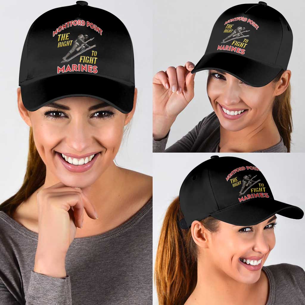 Montford Point Marines Classic Cap The Right To Fight - Black LT15