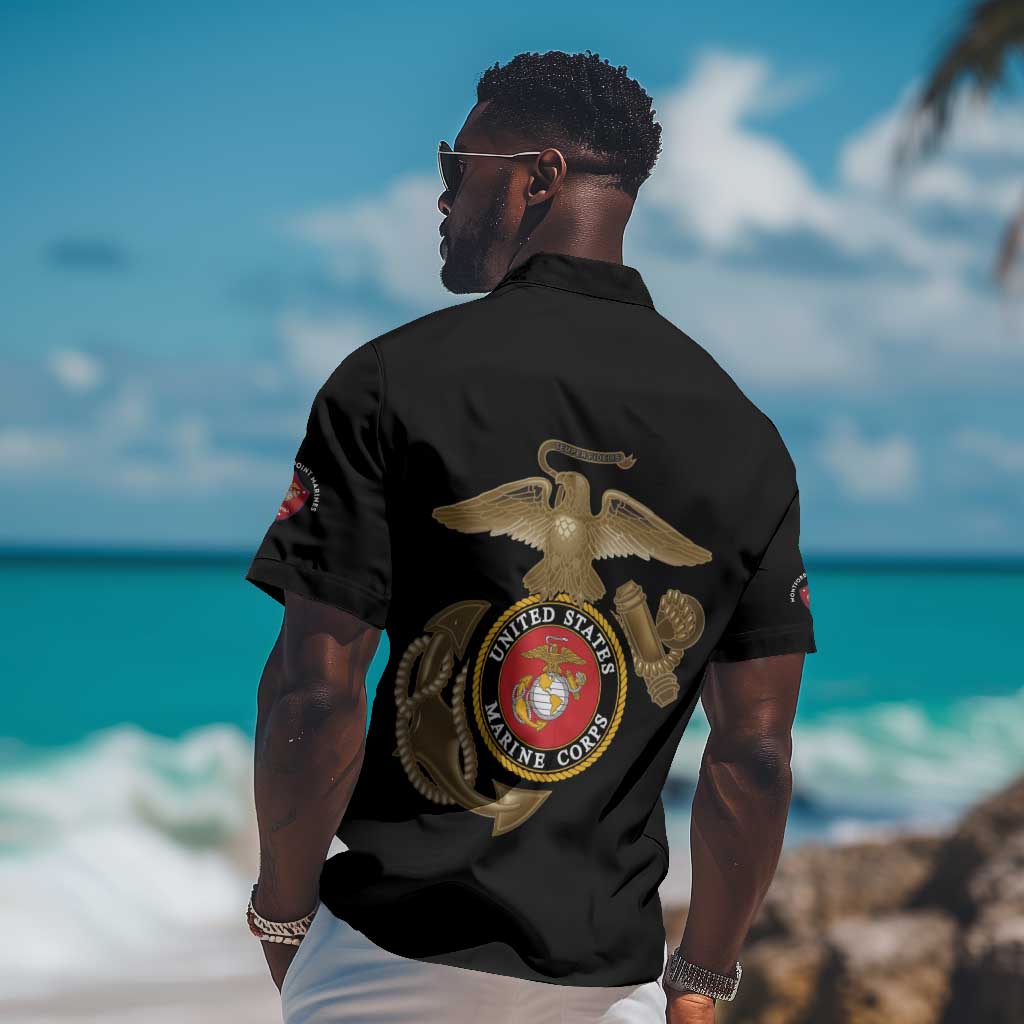 African American Heroes Hawaiian Shirt Montford Point Marines - Black LT15