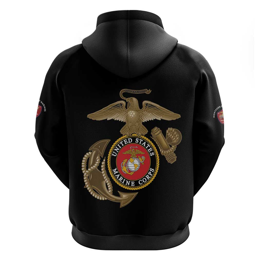 Montford Point Marines Hoodie The Right To Fight - Black LT15