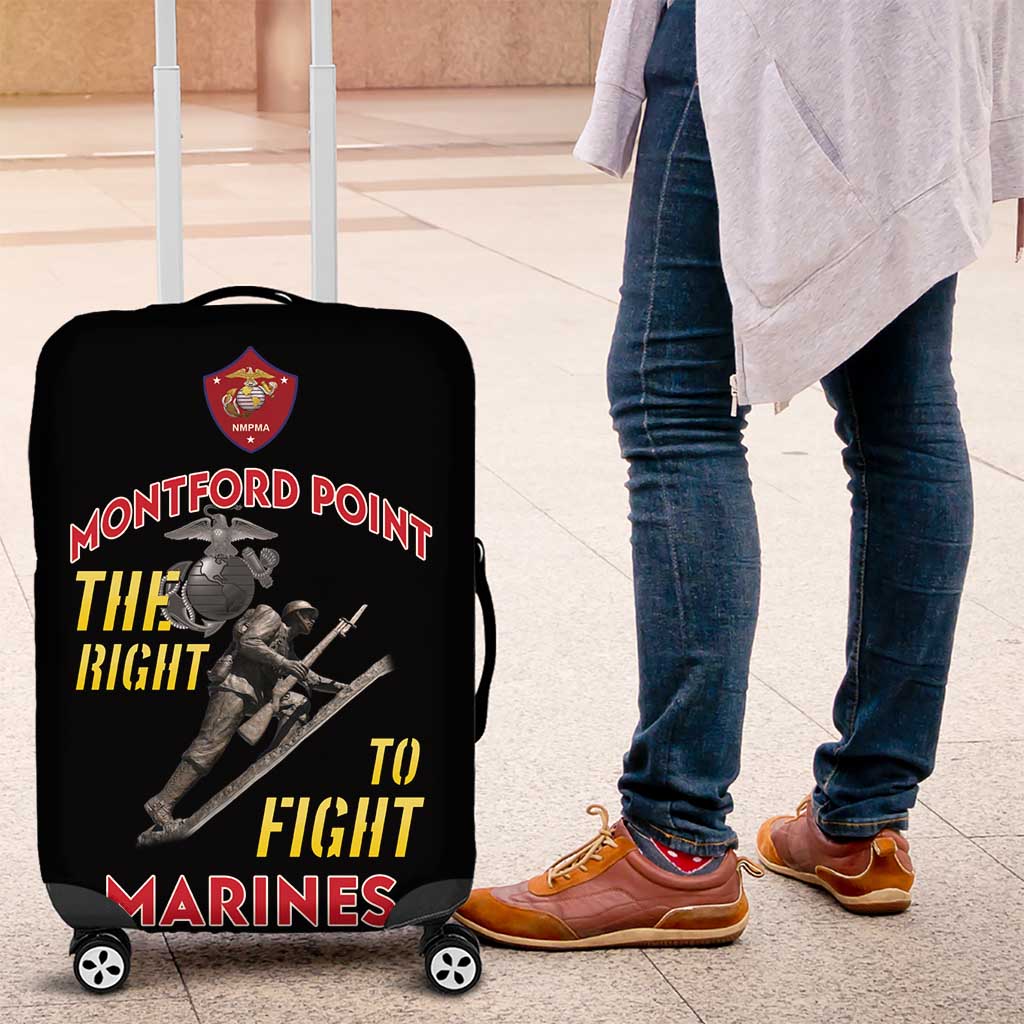 Montford Point Marines Luggage Cover The Right To Fight - Black LT15