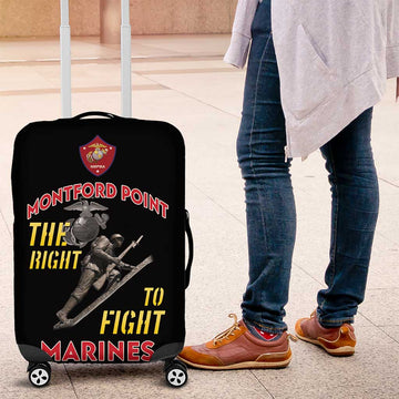 Montford Point Marines Luggage Cover The Right To Fight - Black LT15