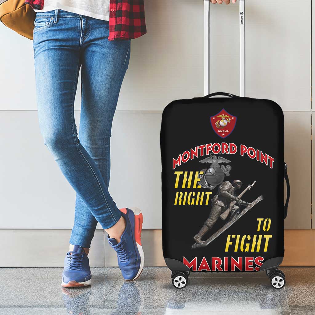 Montford Point Marines Luggage Cover The Right To Fight - Black LT15