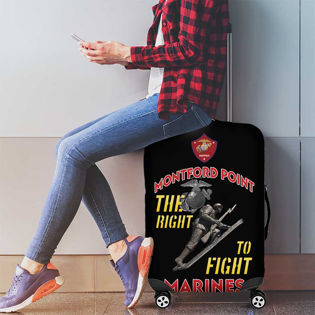 Montford Point Marines Luggage Cover The Right To Fight - Black LT15