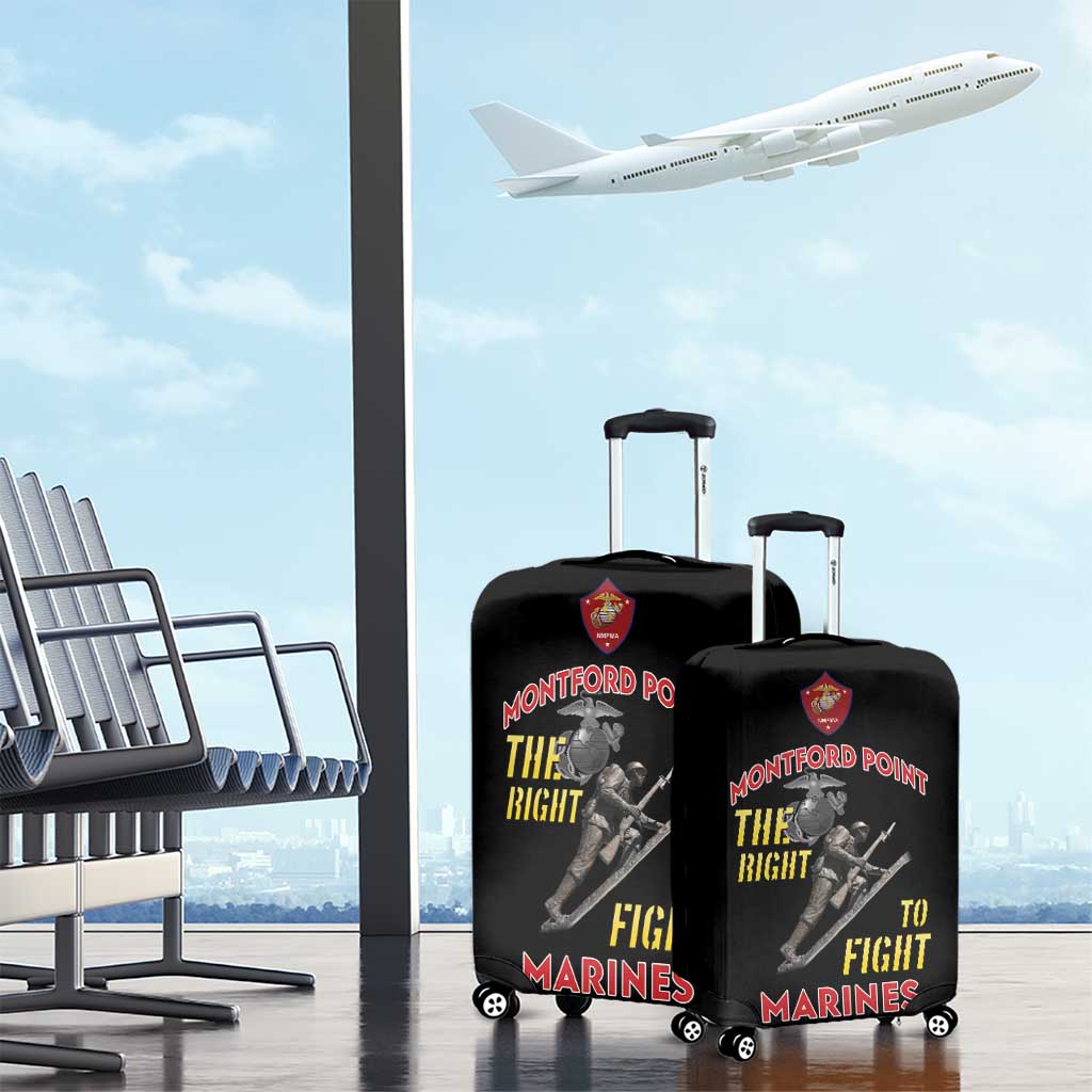 Montford Point Marines Luggage Cover The Right To Fight - Black LT15