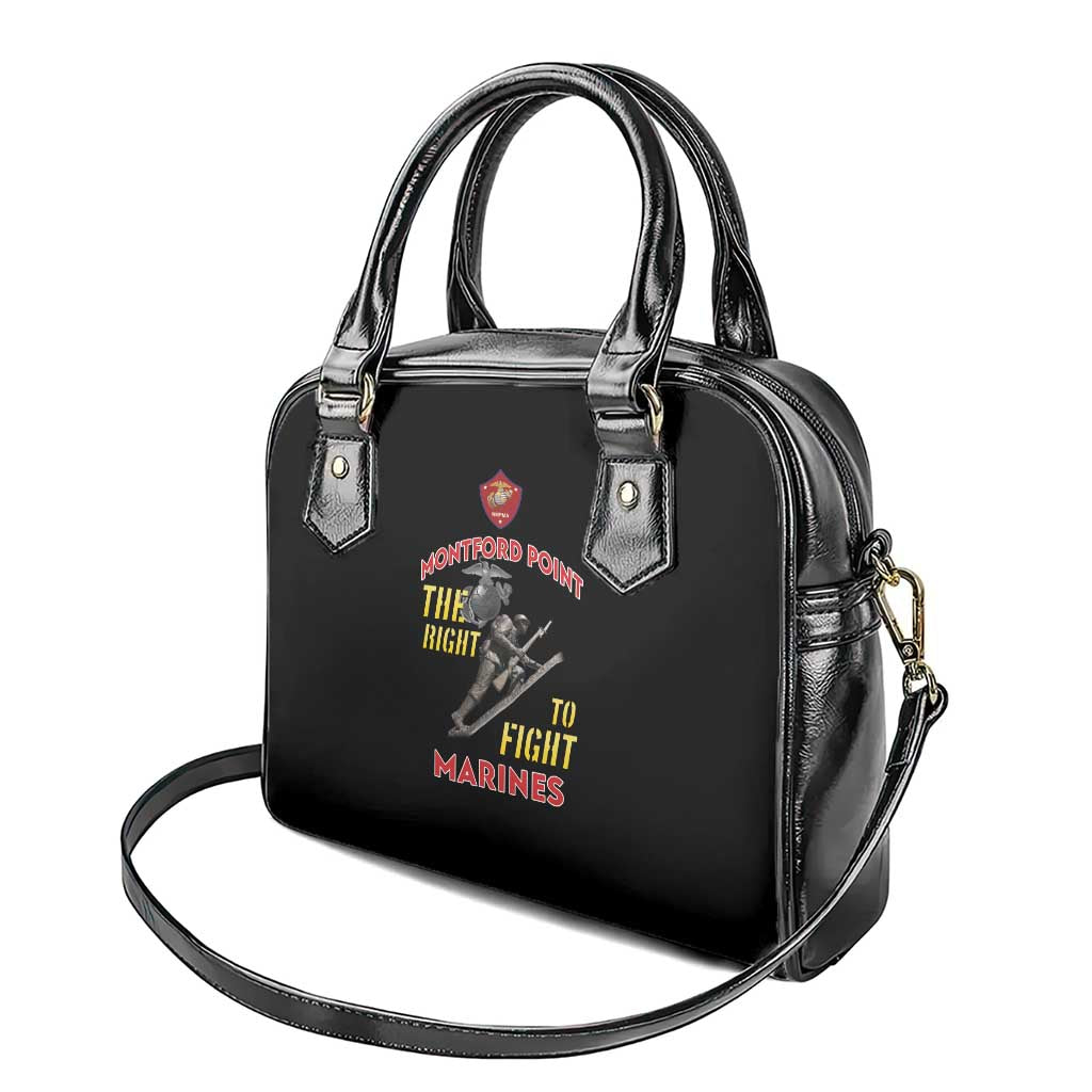 Montford Point Marines Shoulder Handbag The Right To Fight - Black LT15