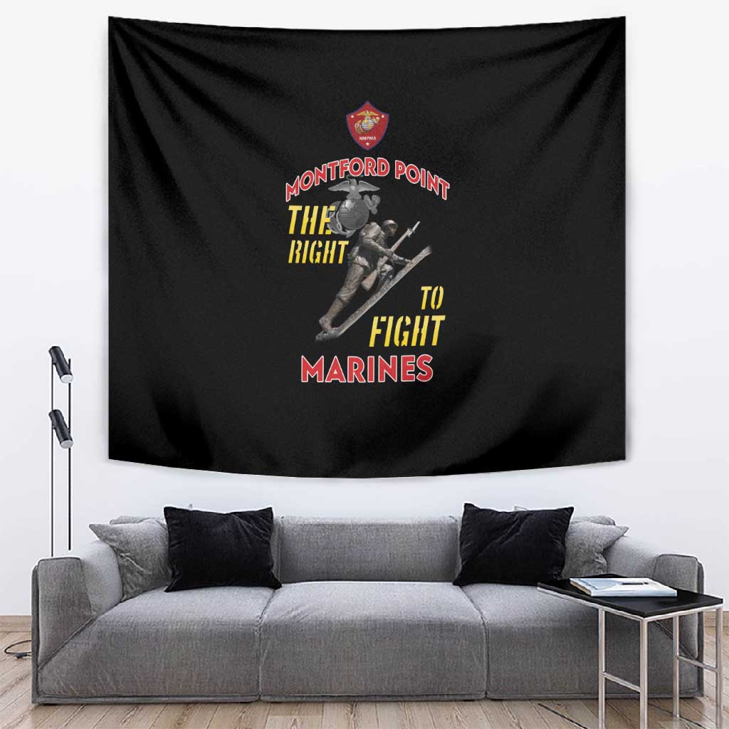 African American Heroes Tapestry Montford Point Marines - Black LT15