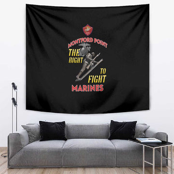 African American Heroes Tapestry Montford Point Marines - Black LT15