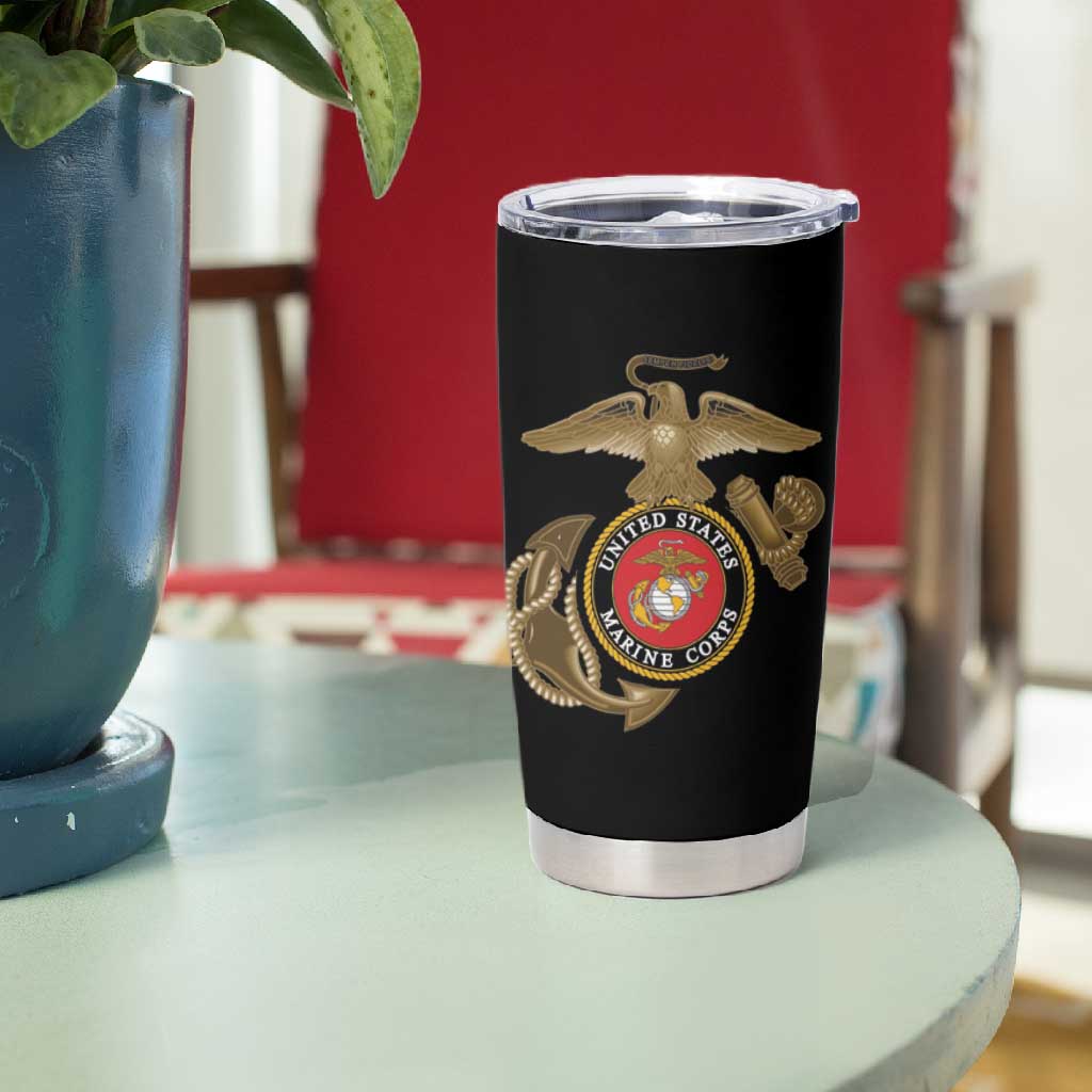 African American Heroes Tumbler Cup Montford Point Marines - Black LT15