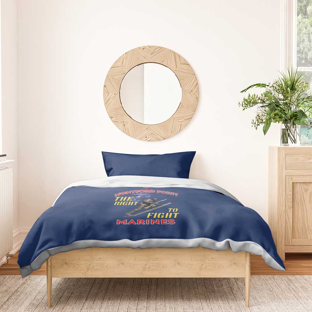 African American Heroes Bedding Set Montford Point Marines - Blue LT15