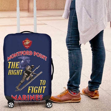 Montford Point Marines Luggage Cover The Right To Fight - Blue LT15